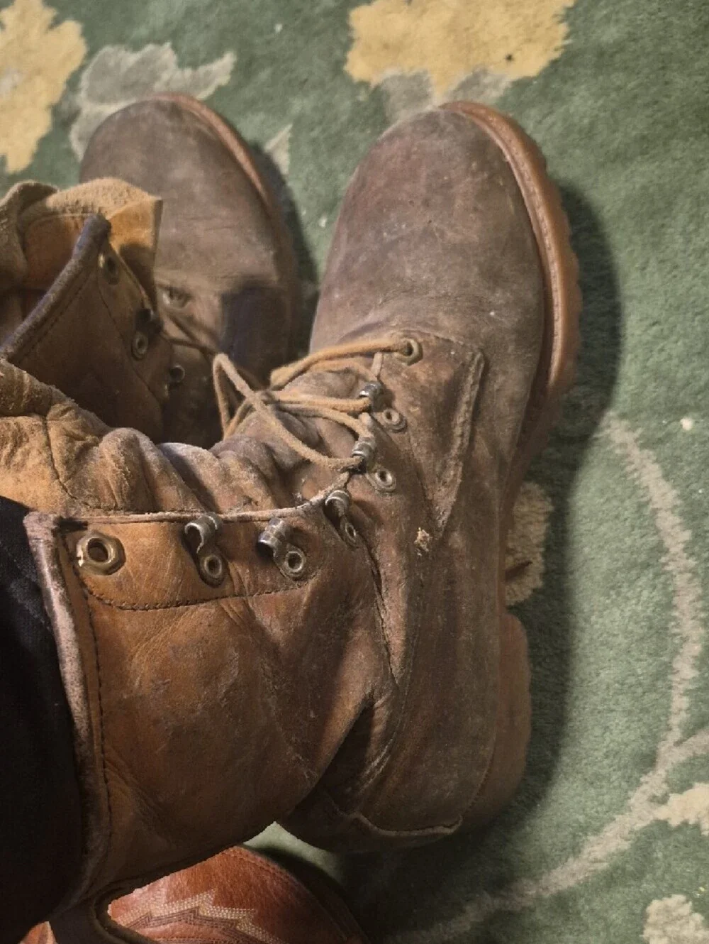 Men's Rustic Brown Leather Ankle Boots